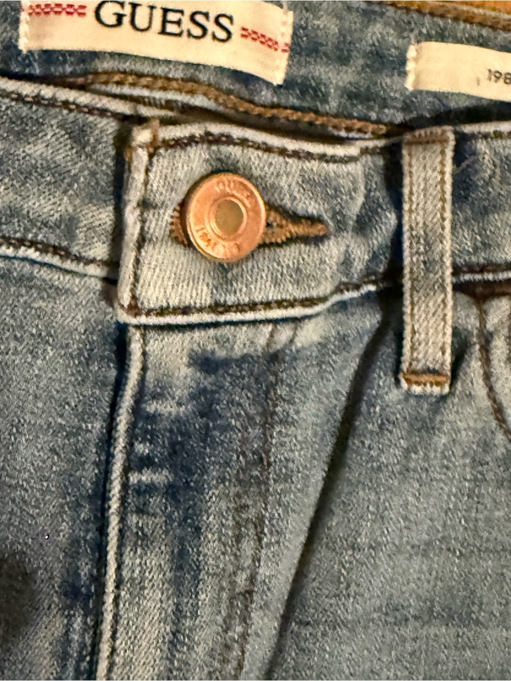 NWT GUESS Women's 1981 High Waisted Skinny Jeans Size 27 Zircon Blue NWT - Picture 6 of 15
